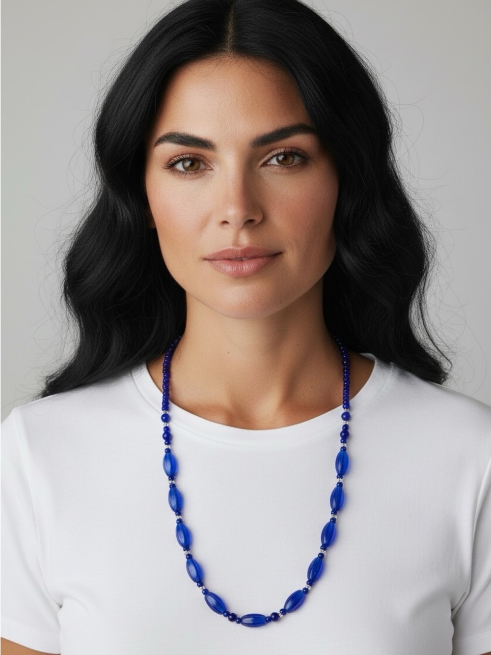 🫶🏻 Cobalt Blue Beaded Necklace